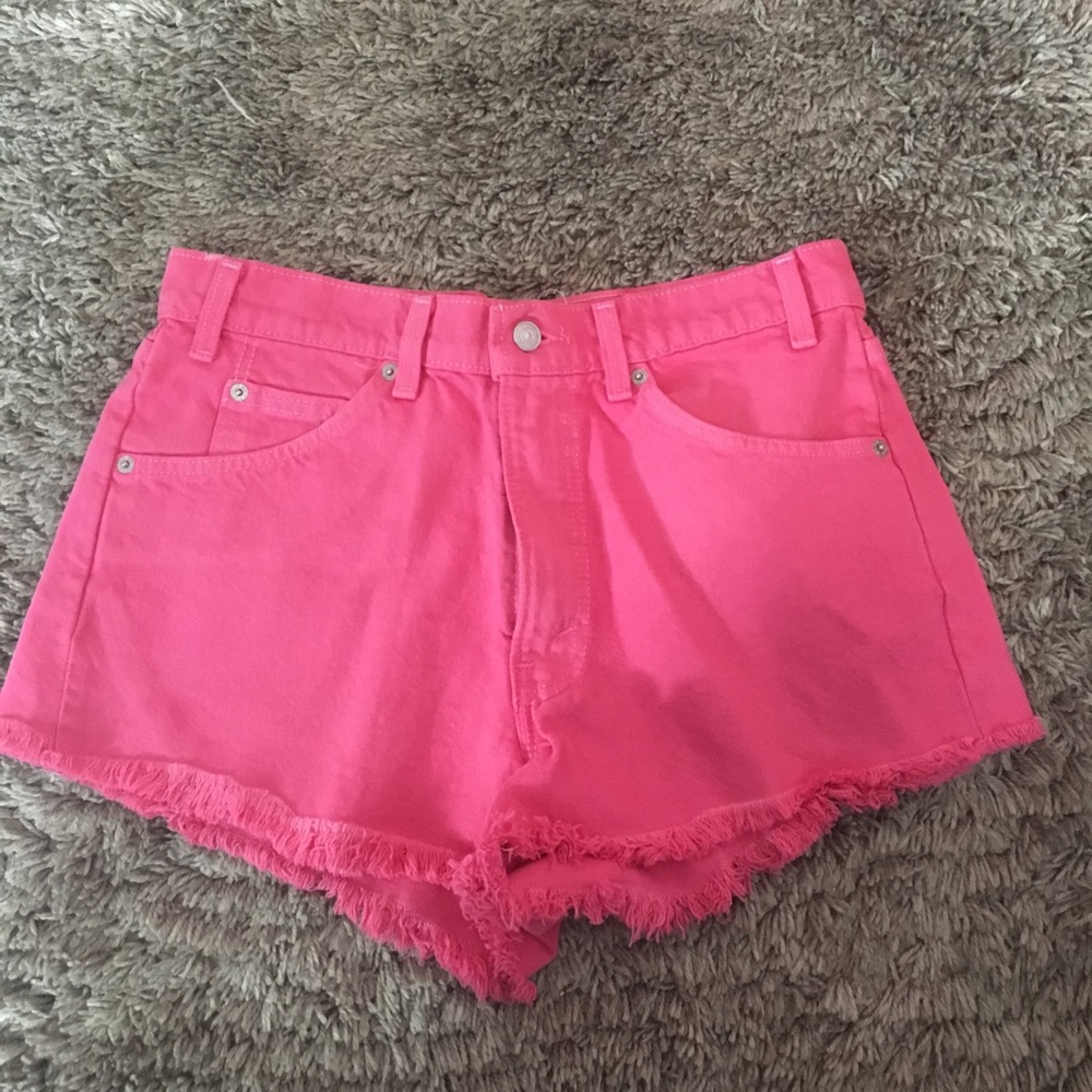 Hot pink Denim Shorts